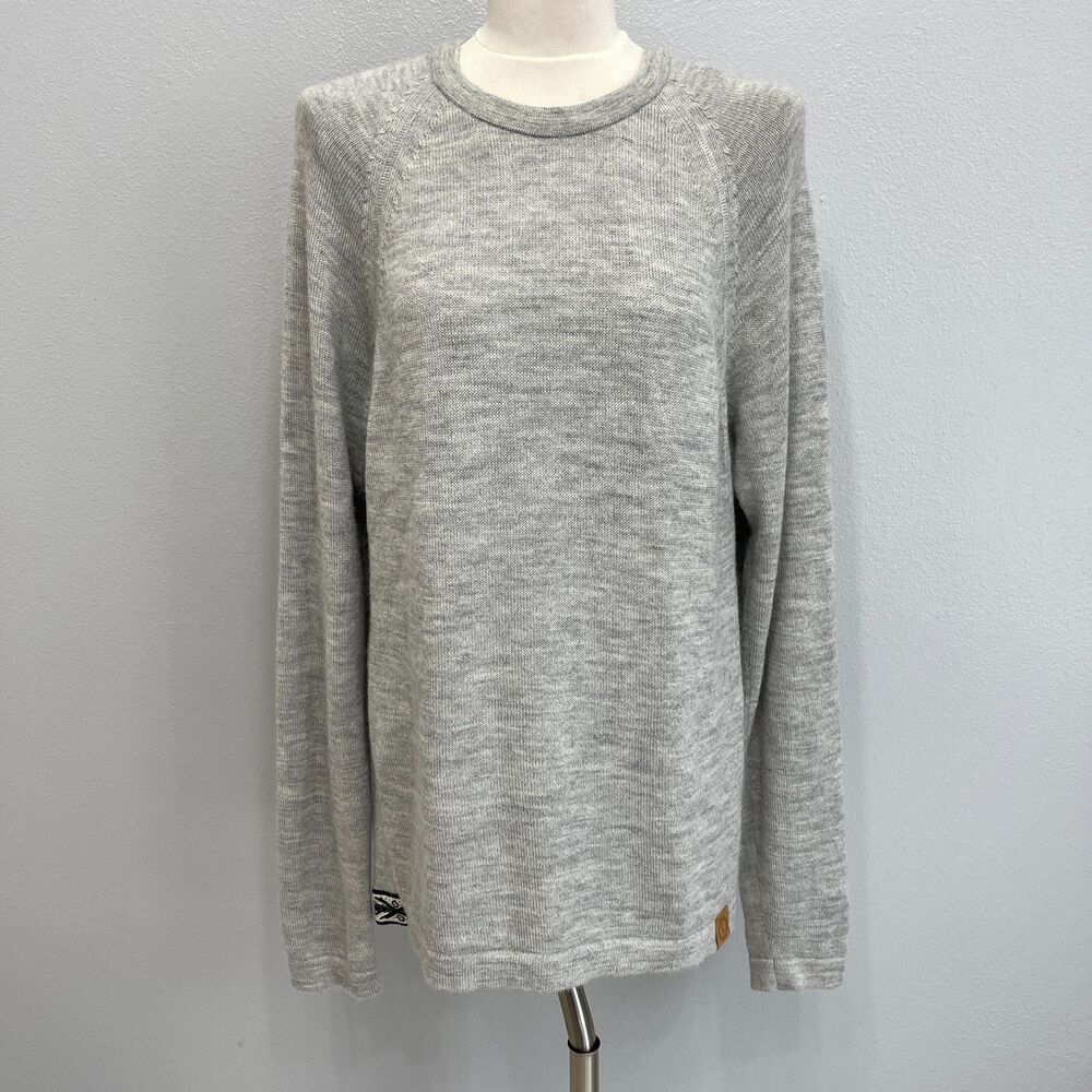 Crewneck Sweater Light Gray Large X-Large‎ Long Sleeve Alpaca